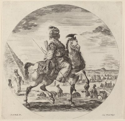 Ein schwarzer Reiter von Stefano della Bella