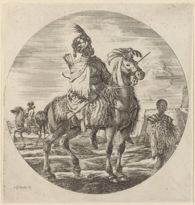 Ein schwarzer Reiter von Stefano della Bella