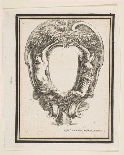 Kartusche mit Ente und Nymphen, 1647 von Stefano della Bella