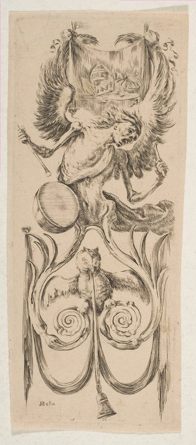 Der Tod schlägt eine Trommel, um 1653 von Stefano della Bella