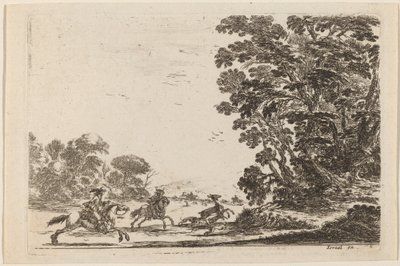 Wald mit Hirschjagd, 1642 von Stefano della Bella