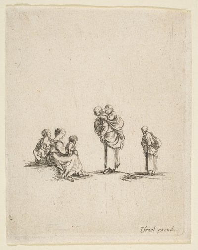 Vier Bettlerinnen, ca. 1641 von Stefano della Bella