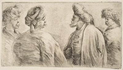 Vier Türken, Halbfigur von Stefano della Bella