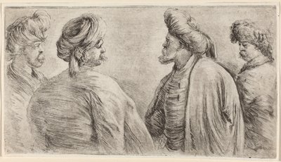 Vier Türken mit Turbanen von Stefano della Bella
