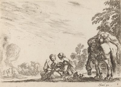 Zigeuner beim Ausruhen, 1642 von Stefano della Bella