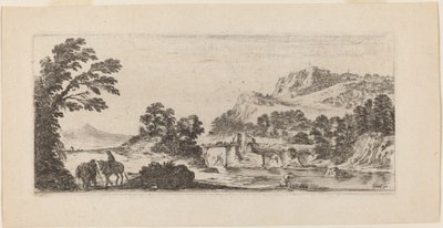Landschaft mit Brücke von Stefano della Bella