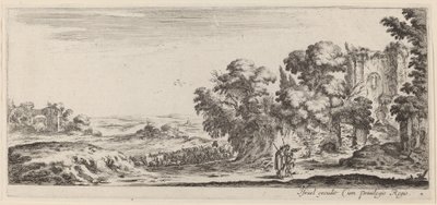 Landschaft mit Ruinen von Stefano della Bella