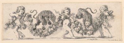 Ornamente von Friesen und Laubwerk von Stefano della Bella