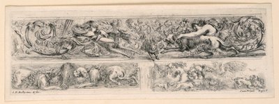 Ornamente von Friesen und Laubwerk von Stefano della Bella