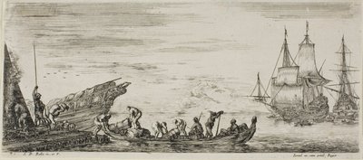 Tafel Eins aus Verschiedene Einschiffungen von Stefano della Bella