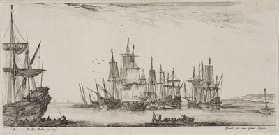 Tafel Zwei aus Verschiedene Einschiffungen von Stefano della Bella