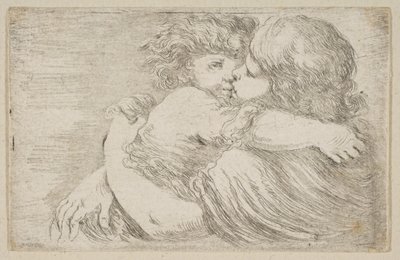 Zwei Kinder umarmen sich, ca. 1662 von Stefano della Bella