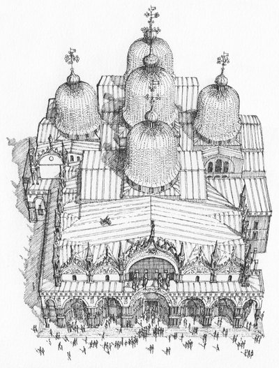 Markusdom, Venedig, aus der Luft von Stephen Conlin