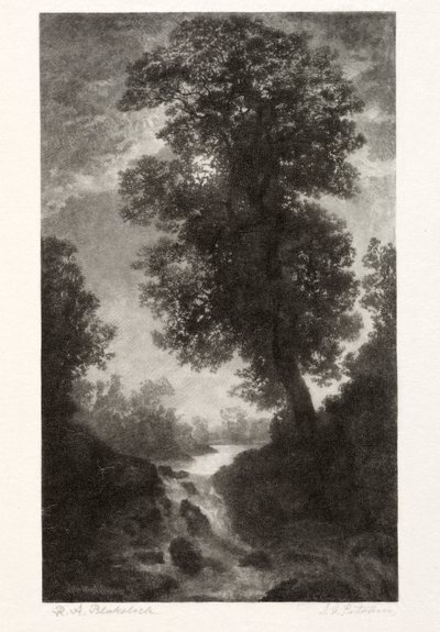 Ein Wasserfall im Mondlicht, 1887 von Stephen Greeley Putnam