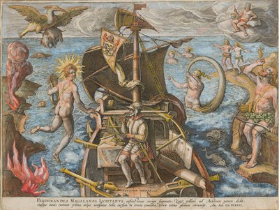 Ferdinandes Magallanes Lusitanus Americae Retectio (1591) von Stradanus