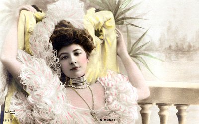 Simonet, Komiker in Brüssel, Postkarte, um 1900 von Studio Reutlinger