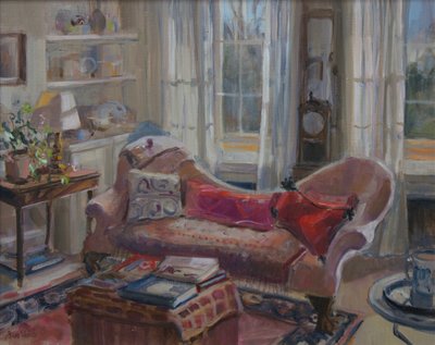 Rote Kissen, 2016 von Sue Wales