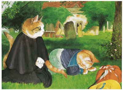 Illustration aus Pre-Raphaelite Cats von Susan Herbert