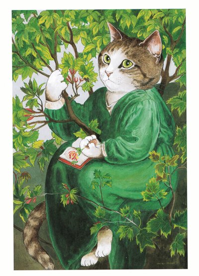 Illustration aus Pre-Raphaelite Cats von Susan Herbert
