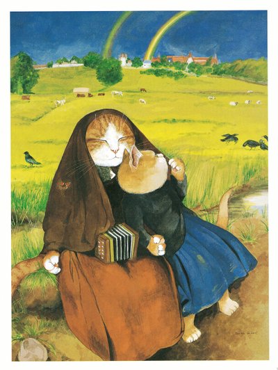 Illustration aus Pre-Raphaelite Cats von Susan Herbert