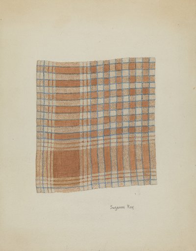 Gewebte Serviette, ca. 1937 von Suzanne Roy