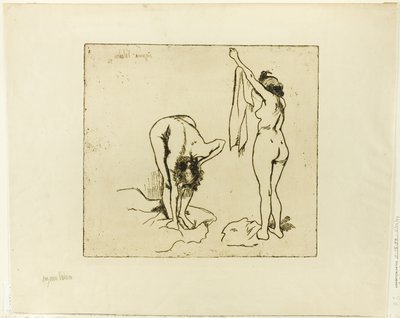 Zwei Frauen trocknen sich von Suzanne Valadon