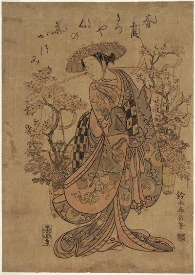 Eine Blumenverkäuferin von Suzuki Harunobu