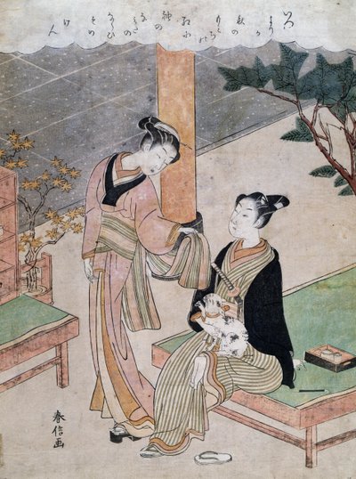 Kurtisanen, von Suzuki Harunobu, Japan von Suzuki Harunobu