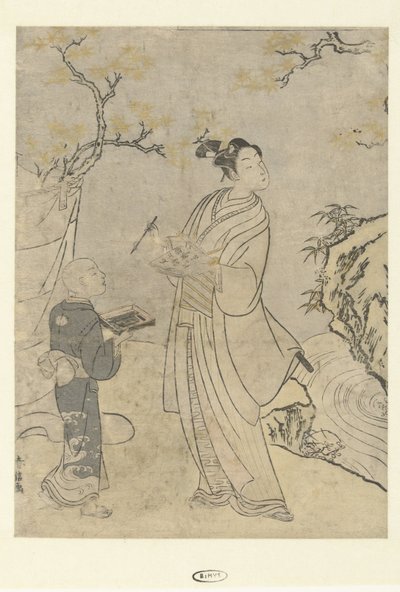 Ein Gedicht schreiben von Suzuki Harunobu