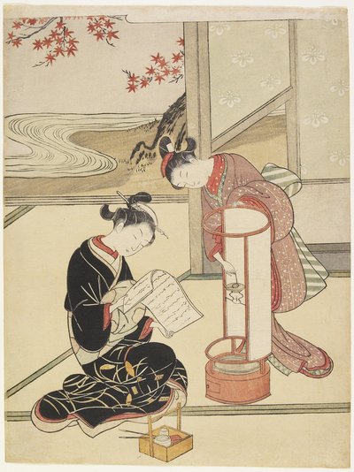 Abendglühen der Laterne, nach 1766 von Suzuki Harunobu