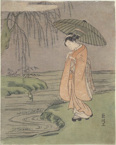 Parodie auf Ono no Tofu von Suzuki Harunobu
