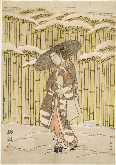Durch den Bambushain von Suzuki Harunobu