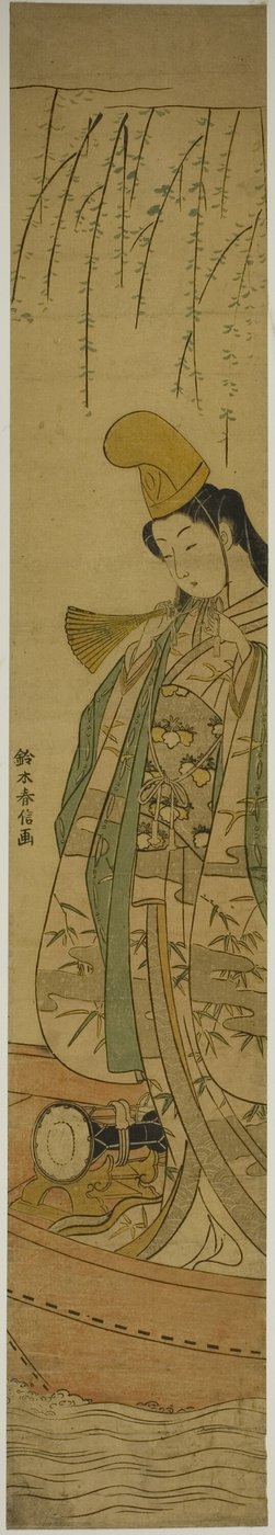 Shirabyoshi-Tänzerin in einem Asazuma-Boot von Suzuki Harunobu