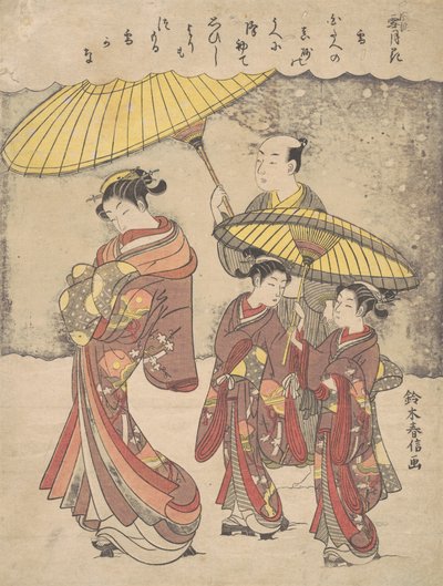 Schnee, ca. 1769 von Suzuki Harunobu