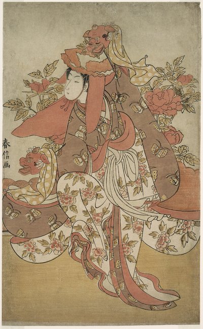Der Löwentanz von Suzuki Harunobu