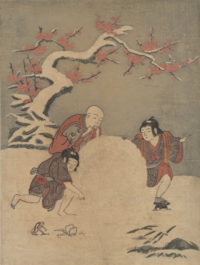 Der Schneeball, 1770 von Suzuki Harunobu