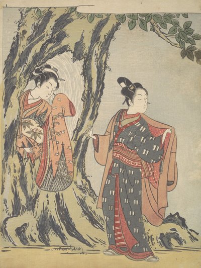 Zwei junge Leute, 1725-1770 von Suzuki Harunobu