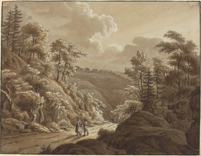 Straße durch den Wald bei Kresselbach von T. Lamey