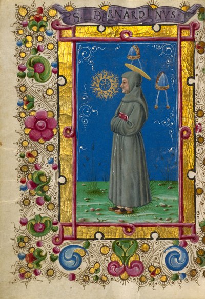 Heiliger Bernardino von Siena von Taddeo Crivelli