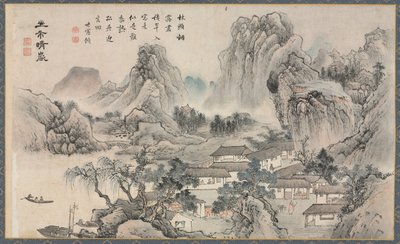 Ansichten der Xiao- und Xiang-Flüsse von Tani Buncho