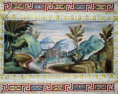 Ansicht von Celleno von Tarquinio Ligustri