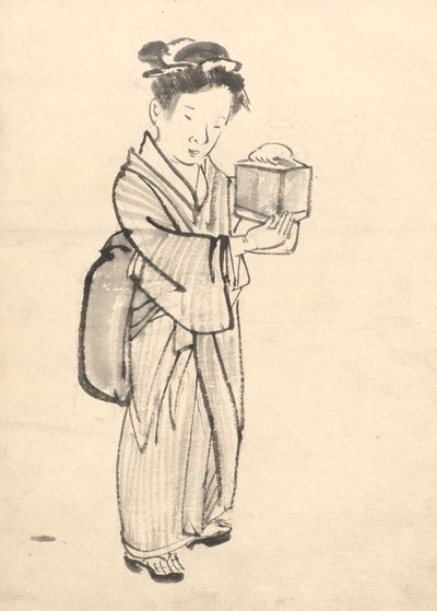 Mädchen mit einer Grillenkäfig von Tawaraya Sōri