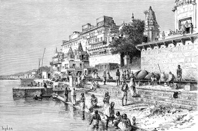 Benares Varanasi, Indien, 1895 von Taylor