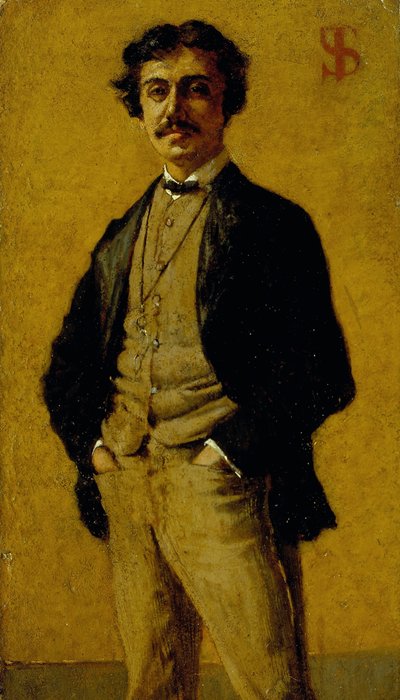 Porträt von Maurizio Angeli von Telemaco Signorini