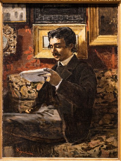 Lesender Mann von Telemaco Signorini