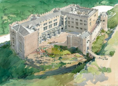 Berry Pomeroy Castle, frühes 17. Jahrhundert, ca. 1990-2010 von Terry Ball