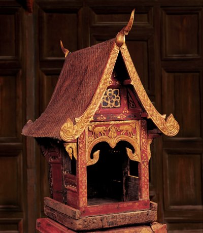 Modell eines Lanna-Tempels von Thai School