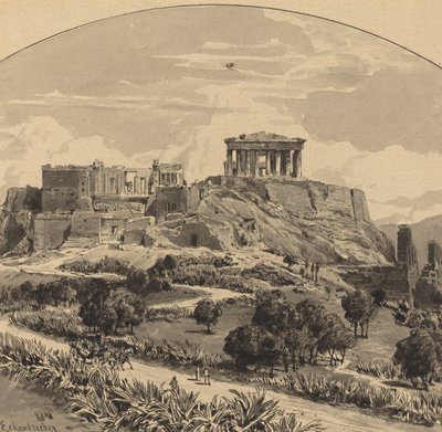 Die Akropolis von Westen von Themistocles von Eckenbrecher