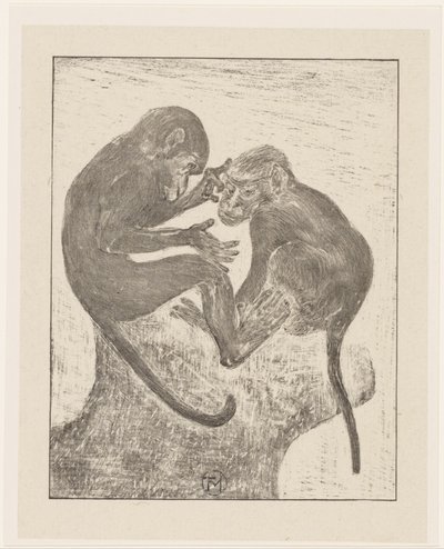 Zwei flöhen Affen von Theo van Hoytema (signed by artist)