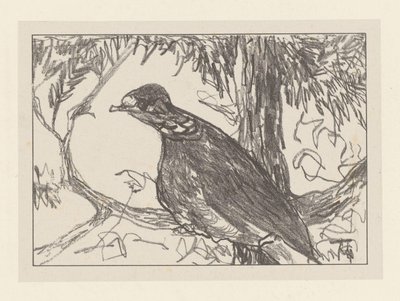 Ringeltaube im Baum von Theo van Hoytema